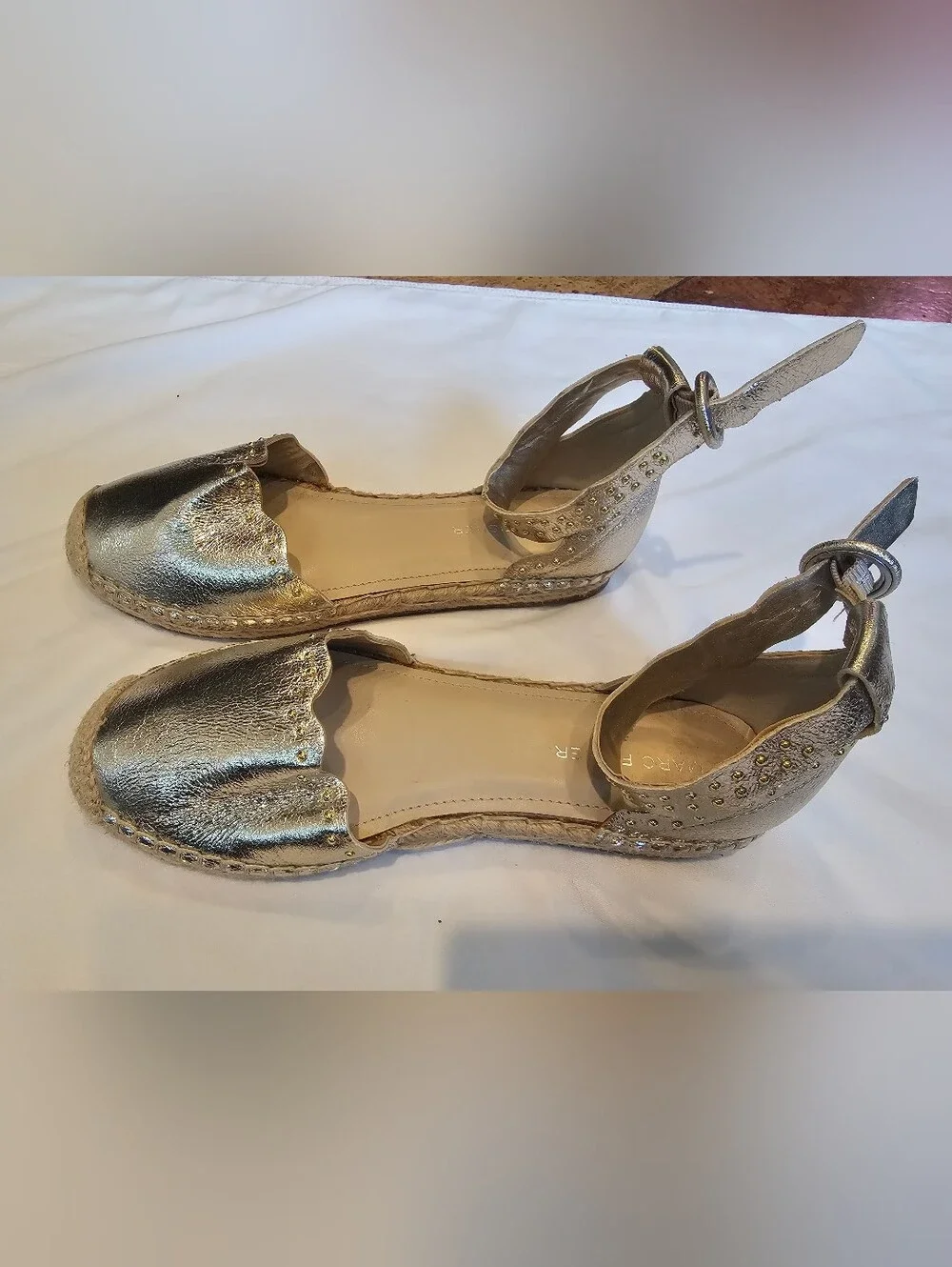 Marc Fisher Champagne Gold Espadrilles- Size 6